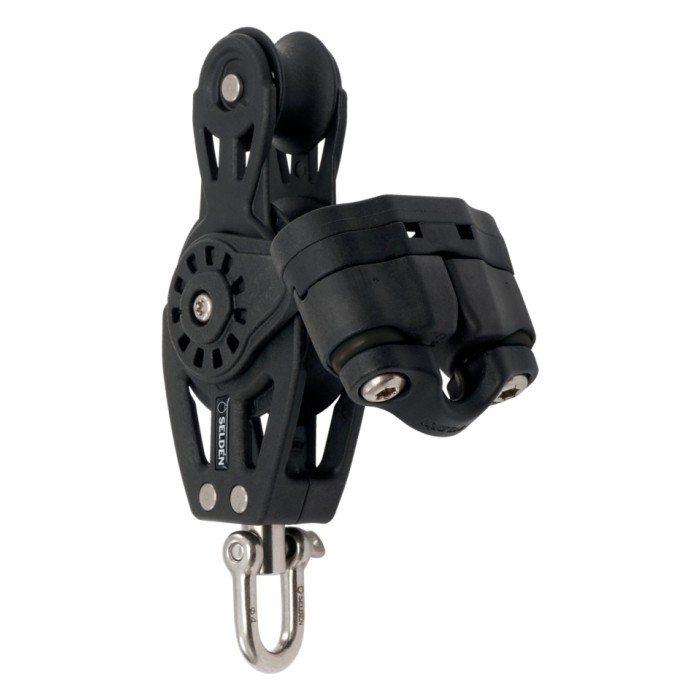 Selden 40mm Fiddle Block with Cam Cleat and Swivel Shackle - RS Sailing